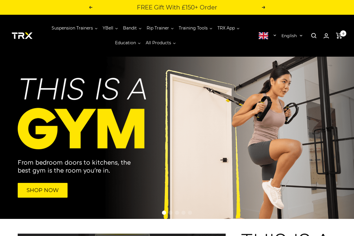 Trxtraining homepage screenshot