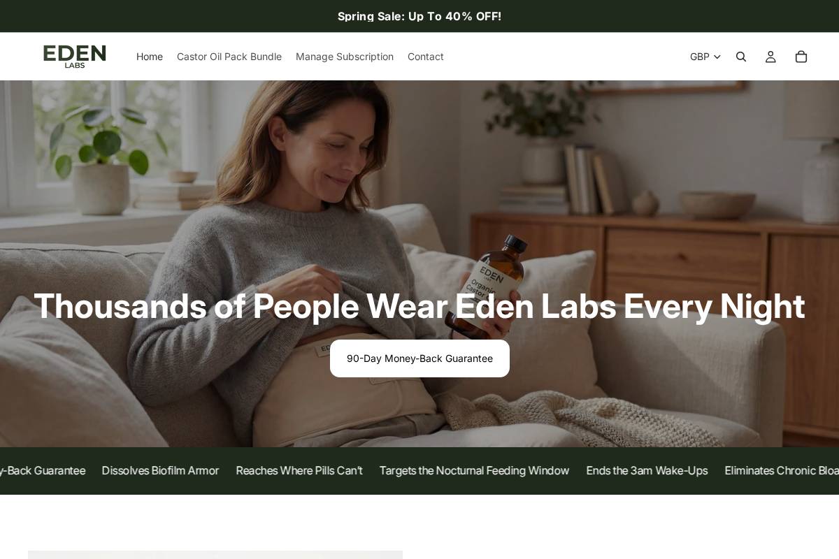 Try Edenlabs homepage screenshot