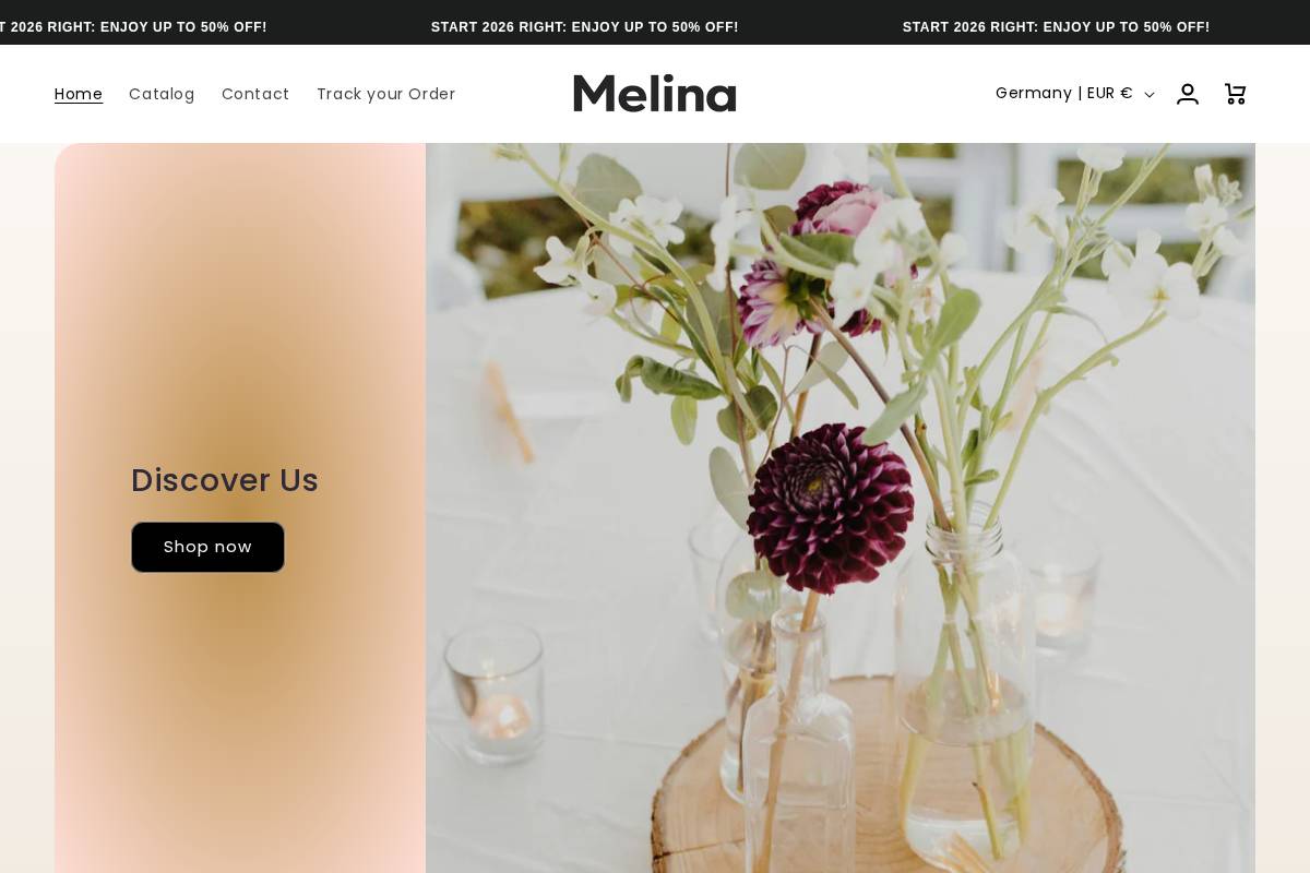 try-melina.com homepage screenshot