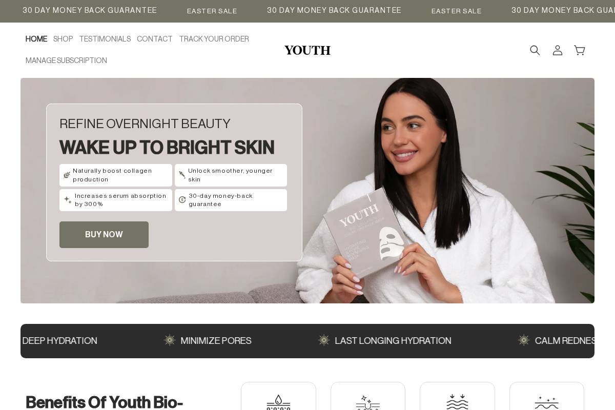 Try Youth homepage screenshot