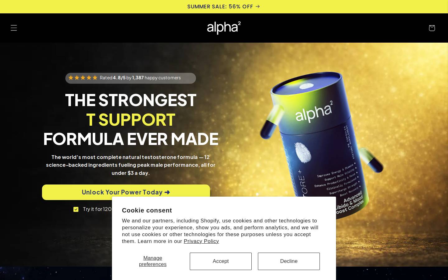 tryalpha2.com homepage screenshot