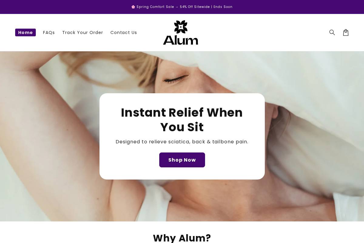 tryalum.com homepage screenshot