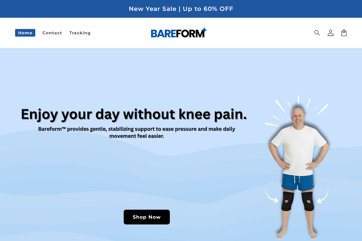 bareform homepage screenshot