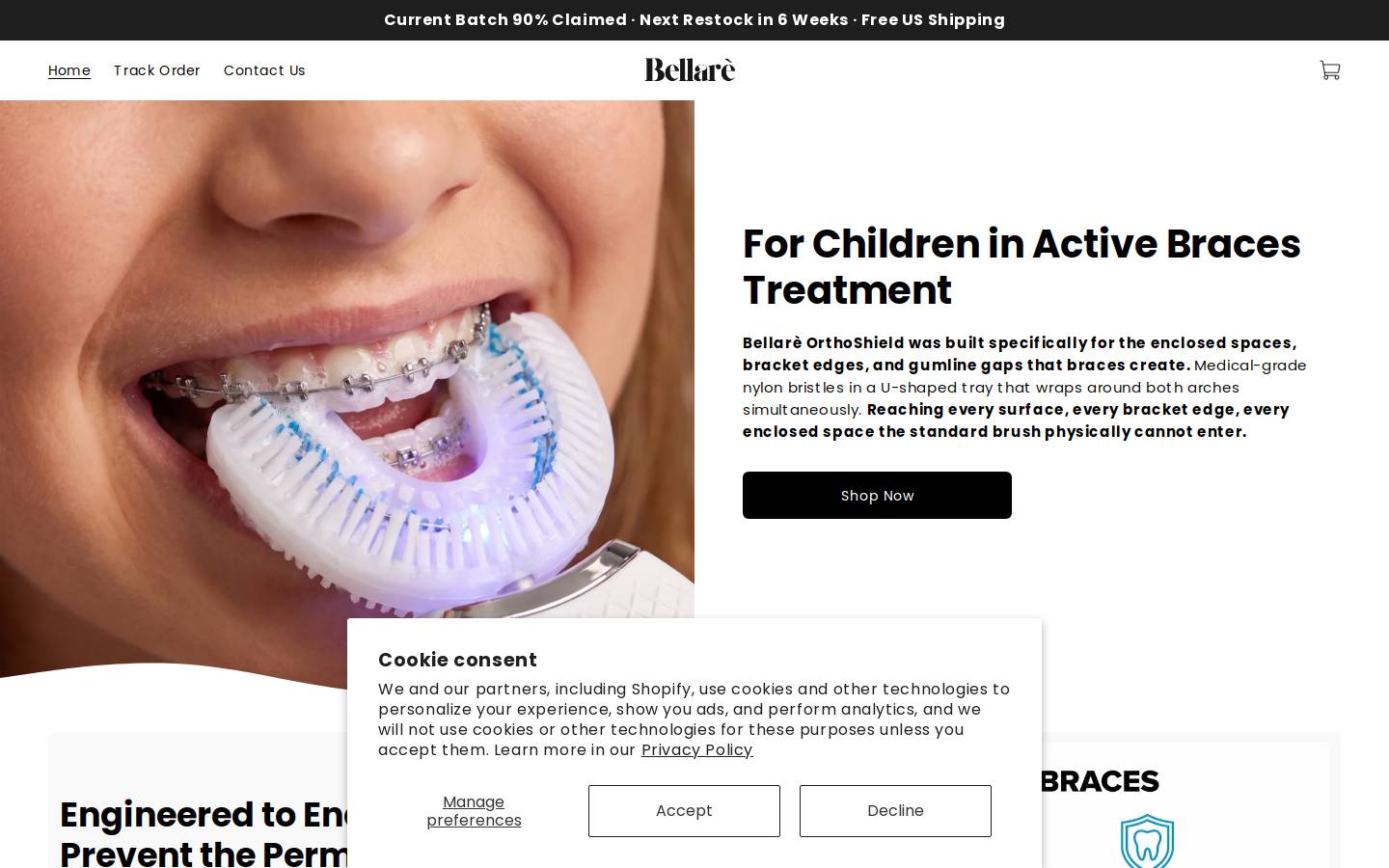 trybellare.com homepage screenshot