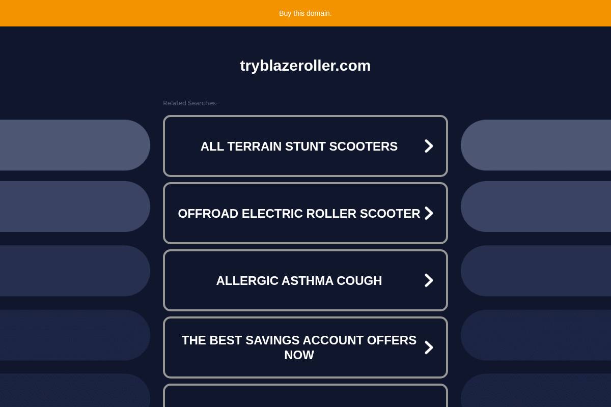 tryblazeroller.com homepage screenshot