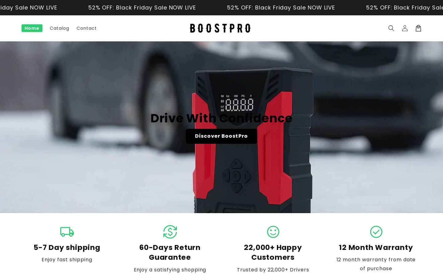 tryboostpro.com homepage screenshot