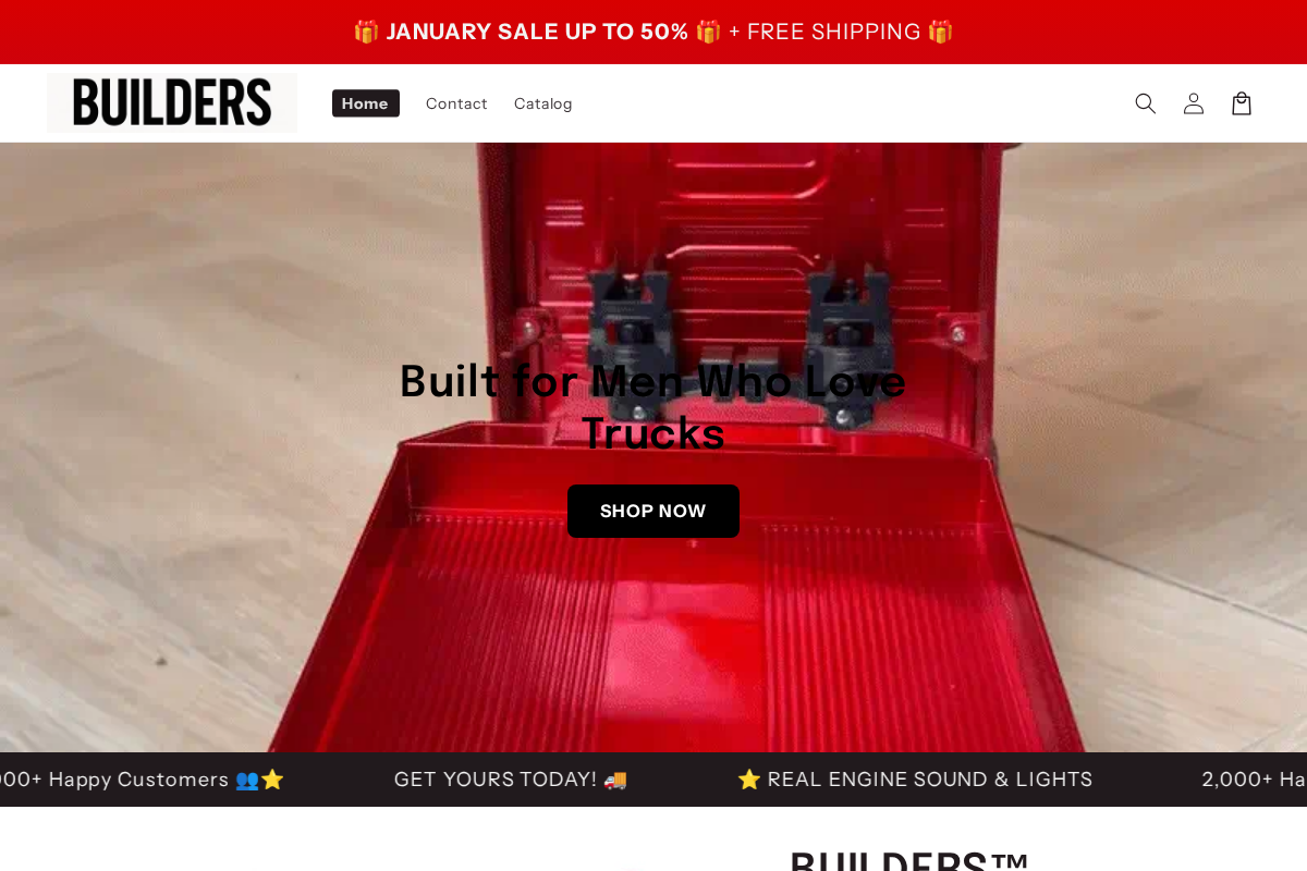 BUILDERS homepage screenshot