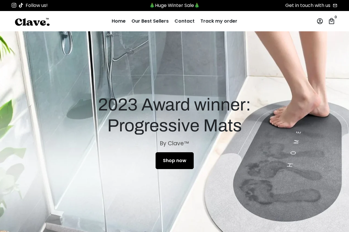 Clave homepage screenshot