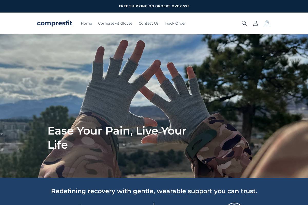 Trycompresfit homepage screenshot