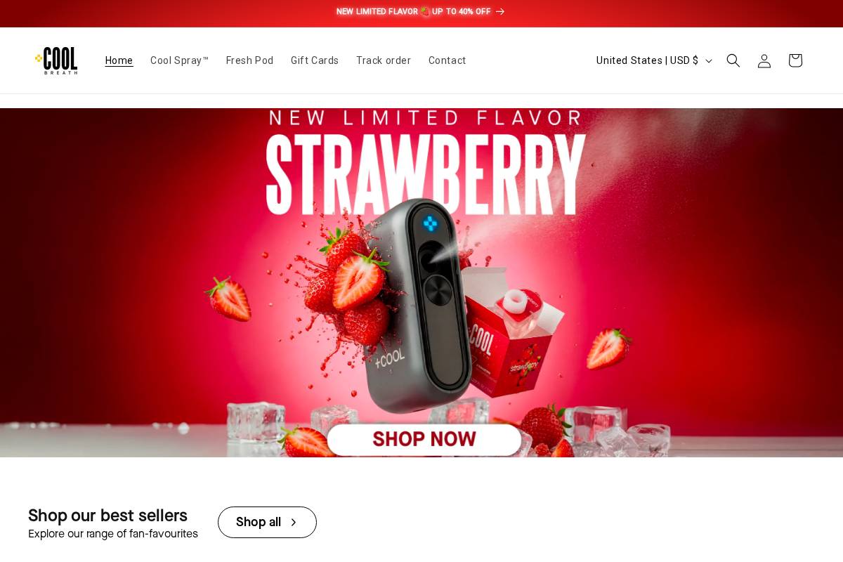 Trycoolbreath homepage screenshot