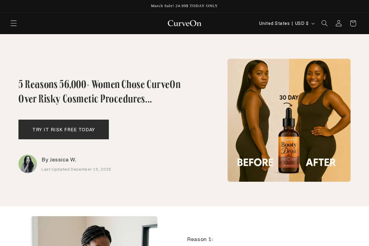 trycurveon.com homepage screenshot