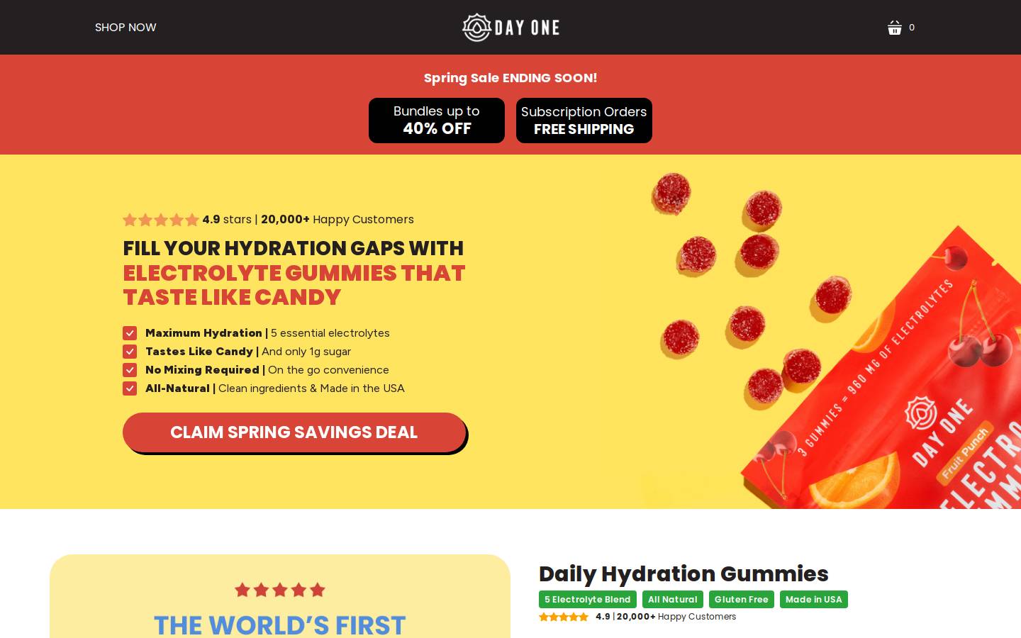 trydayone.com homepage screenshot