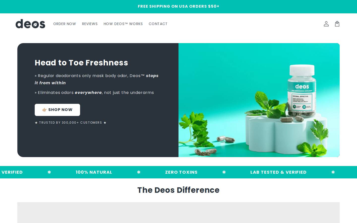 Trydeos homepage screenshot