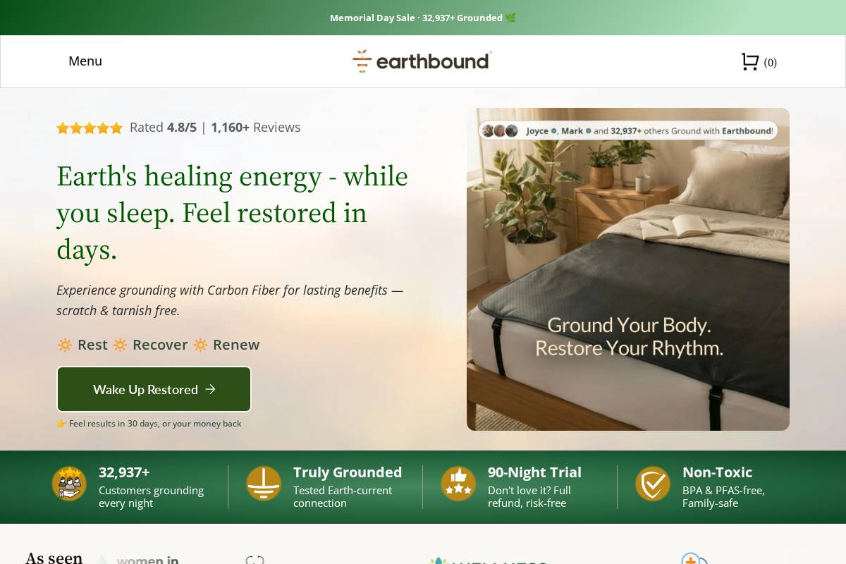 Tryearthbound homepage screenshot