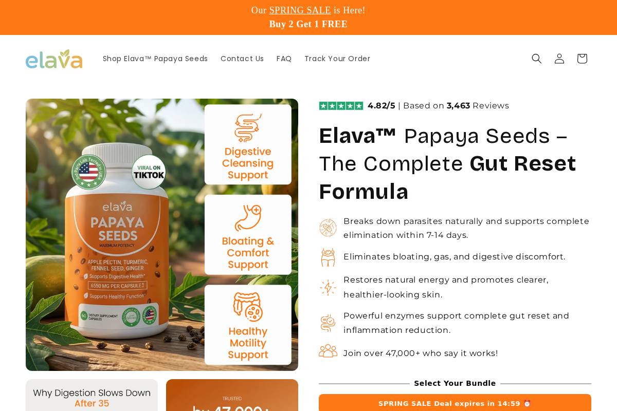 Tryelava homepage screenshot