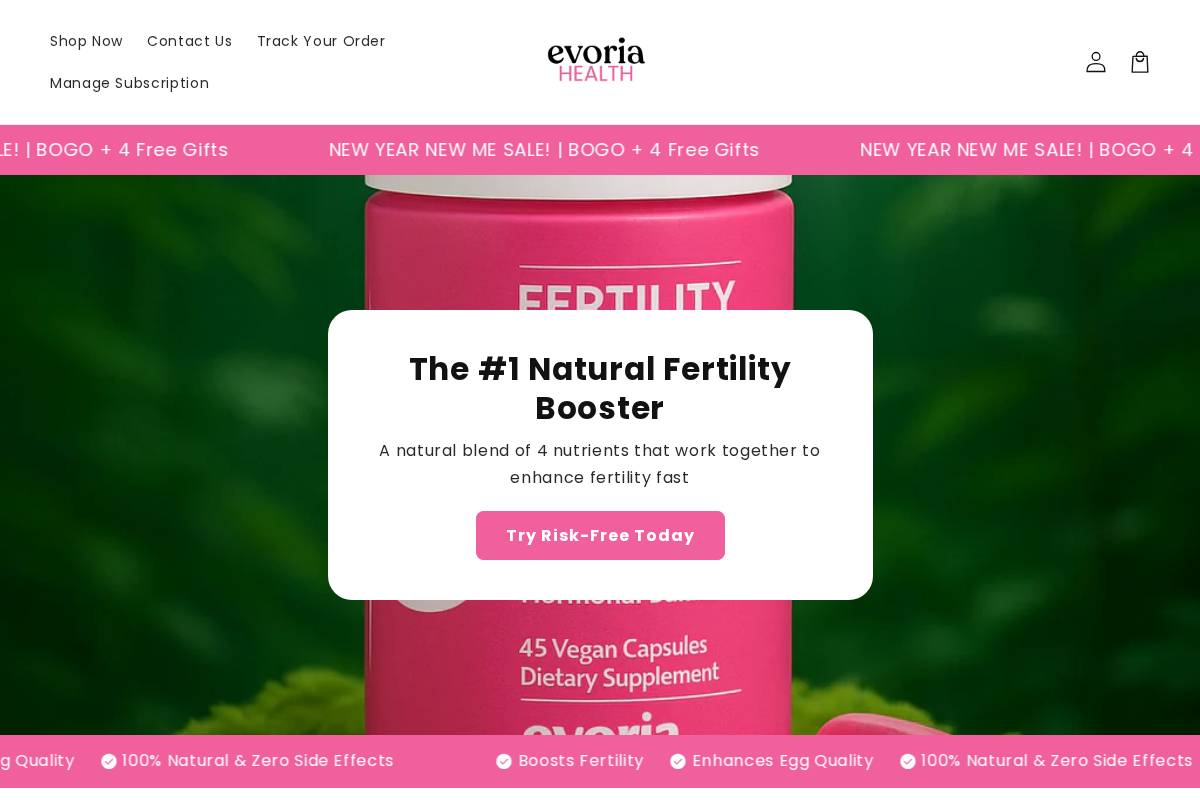 tryevoria.com homepage screenshot