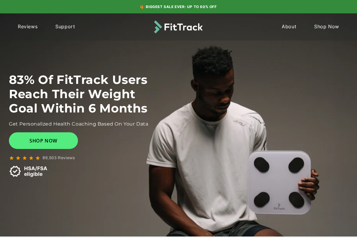 Tryfittrack homepage screenshot