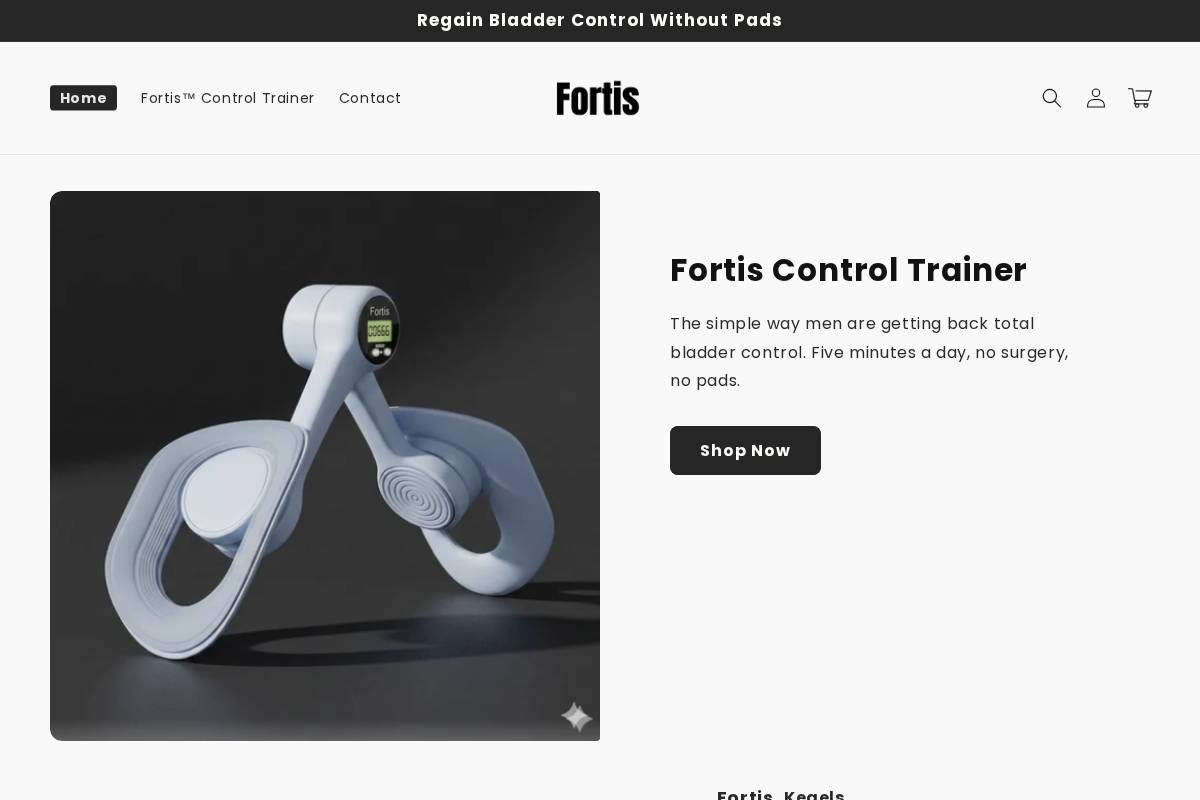Tryfortis homepage screenshot