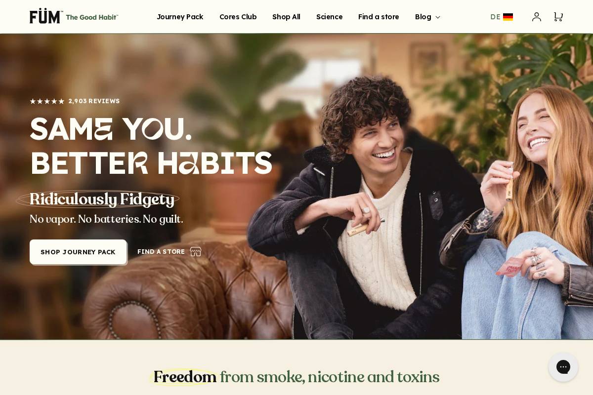 FÜM homepage screenshot