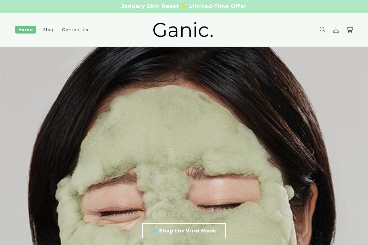 tryganic.com homepage screenshot