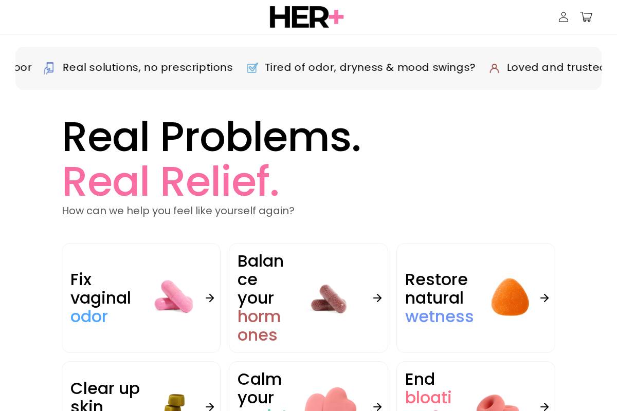 Tryher homepage screenshot