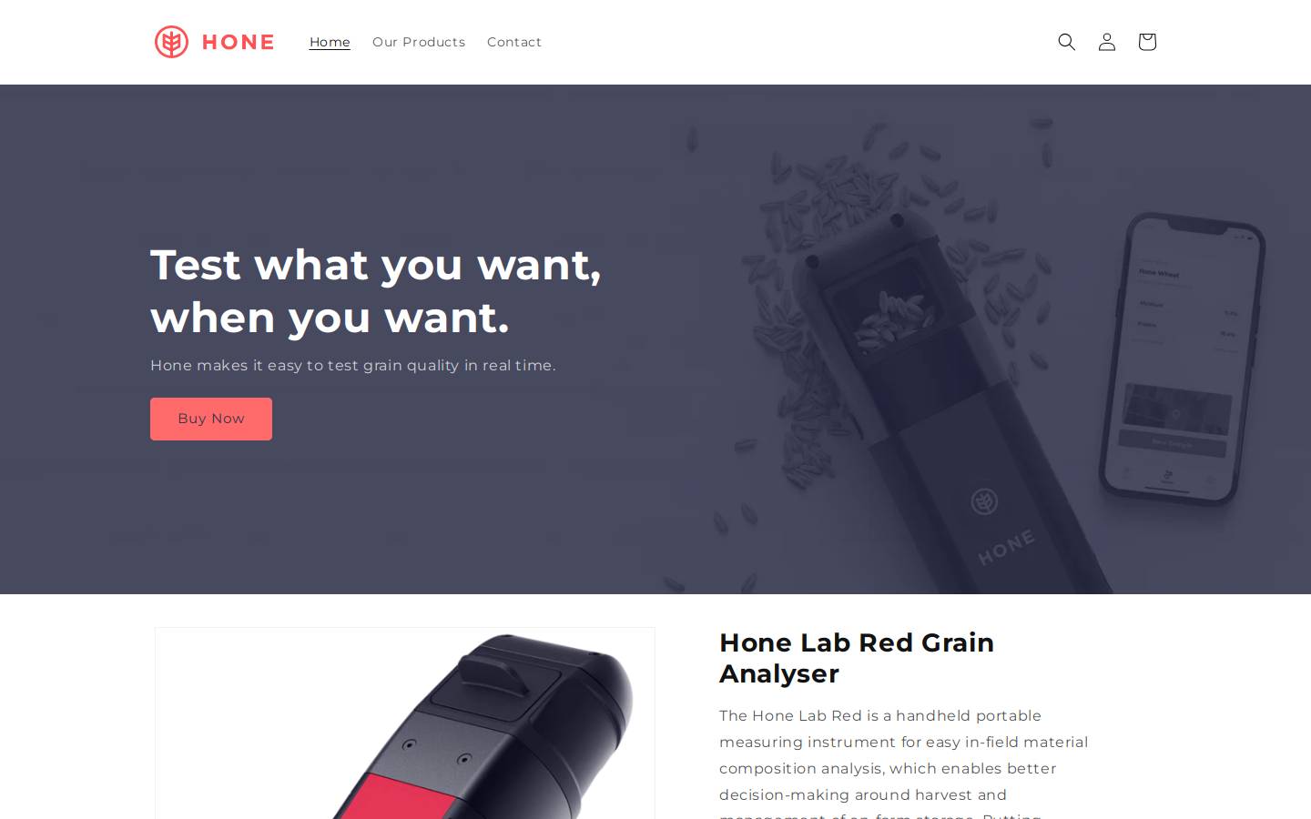 tryhone.com homepage screenshot