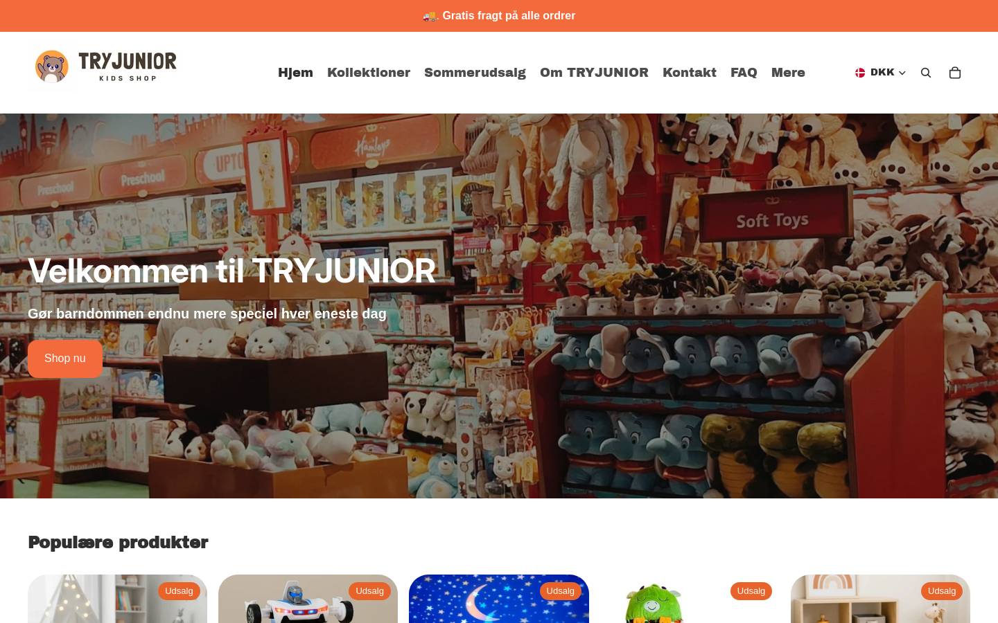 Tryjunior homepage screenshot