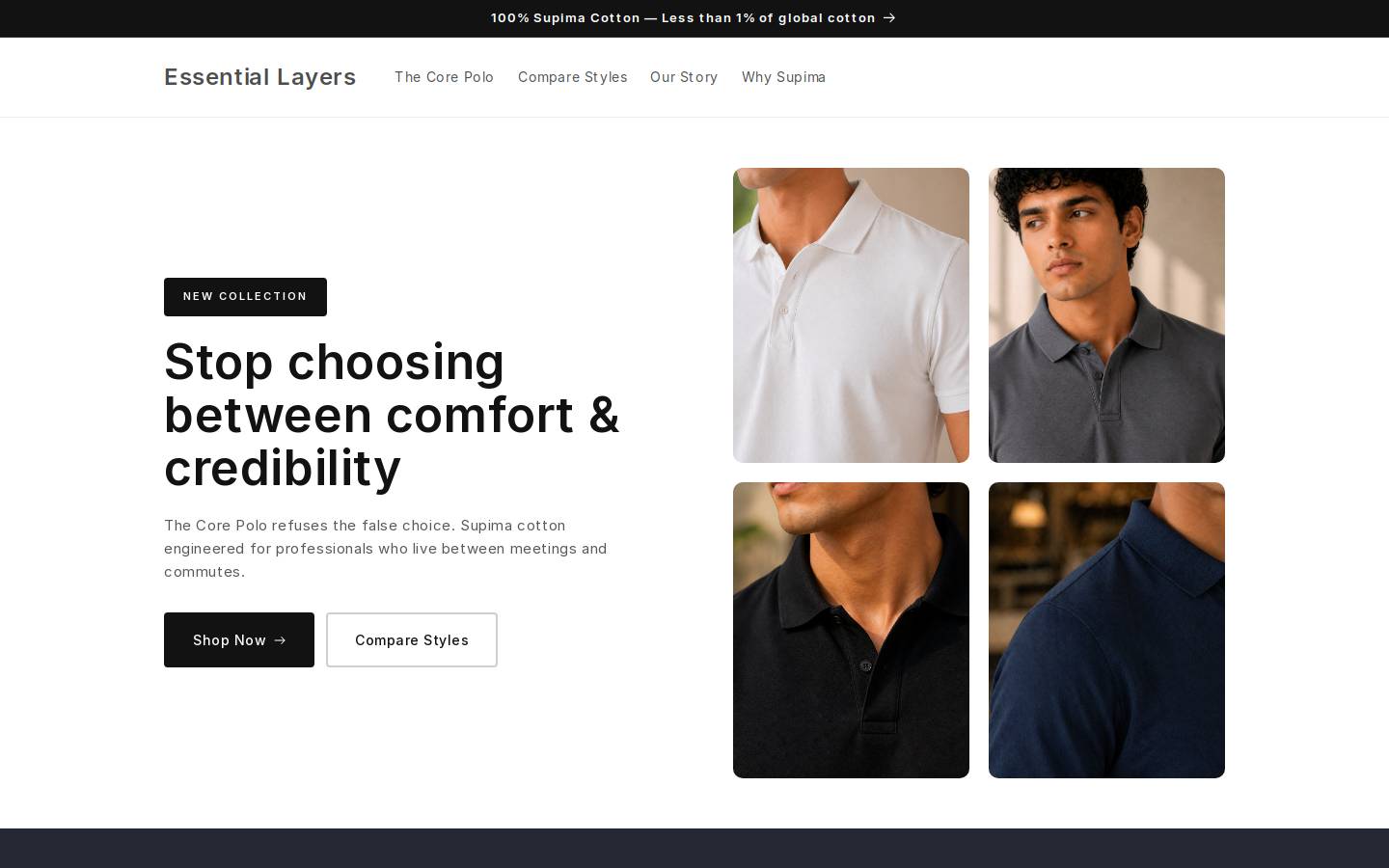 trylayers.com homepage screenshot