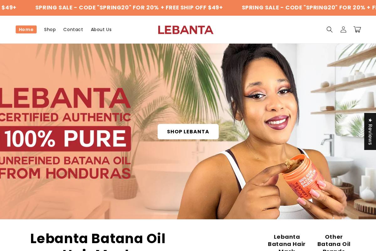 Trylebanta homepage screenshot