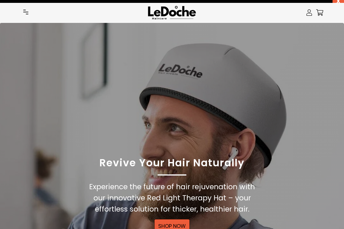 LeDoche Haircare homepage screenshot
