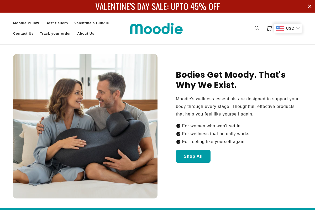 Trymoodie homepage screenshot