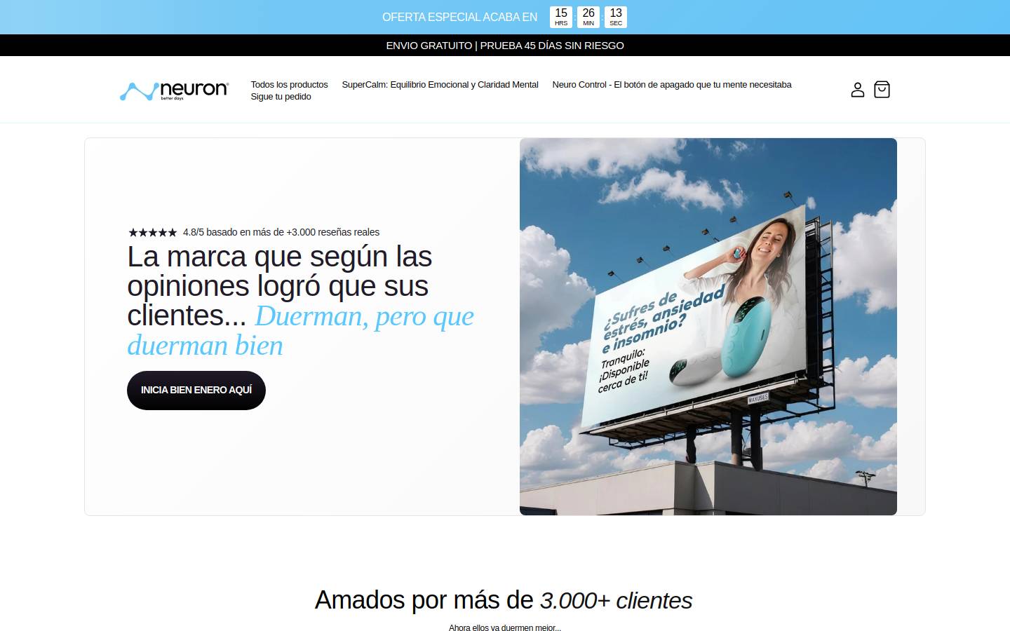 tryneuronchile.com homepage screenshot