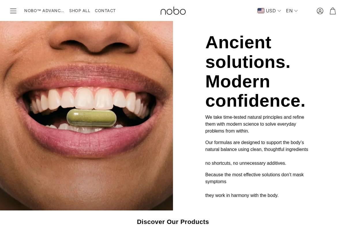 NO/BO homepage screenshot