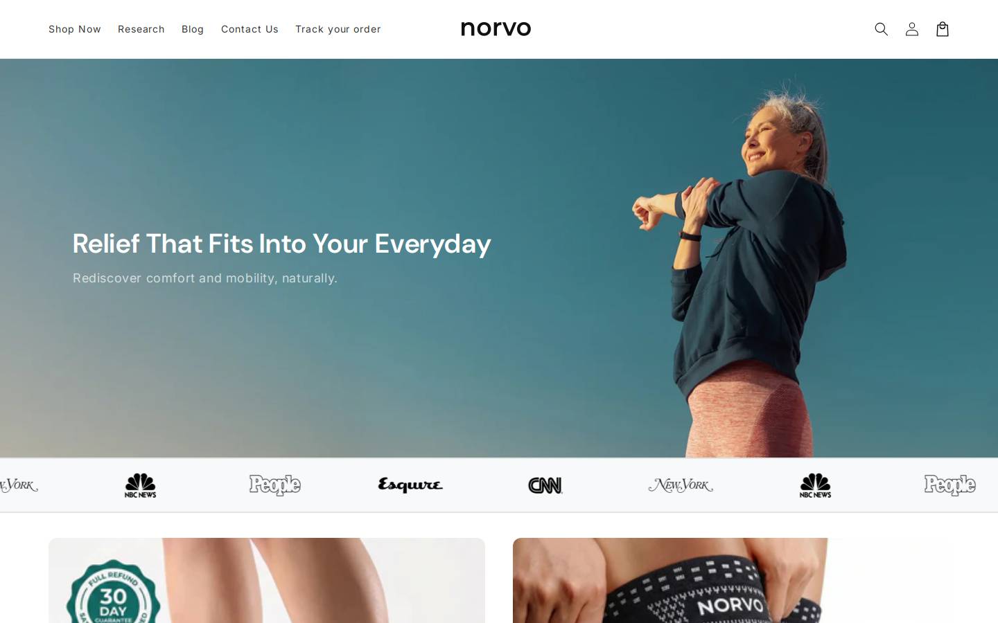 trynorvo.com homepage screenshot