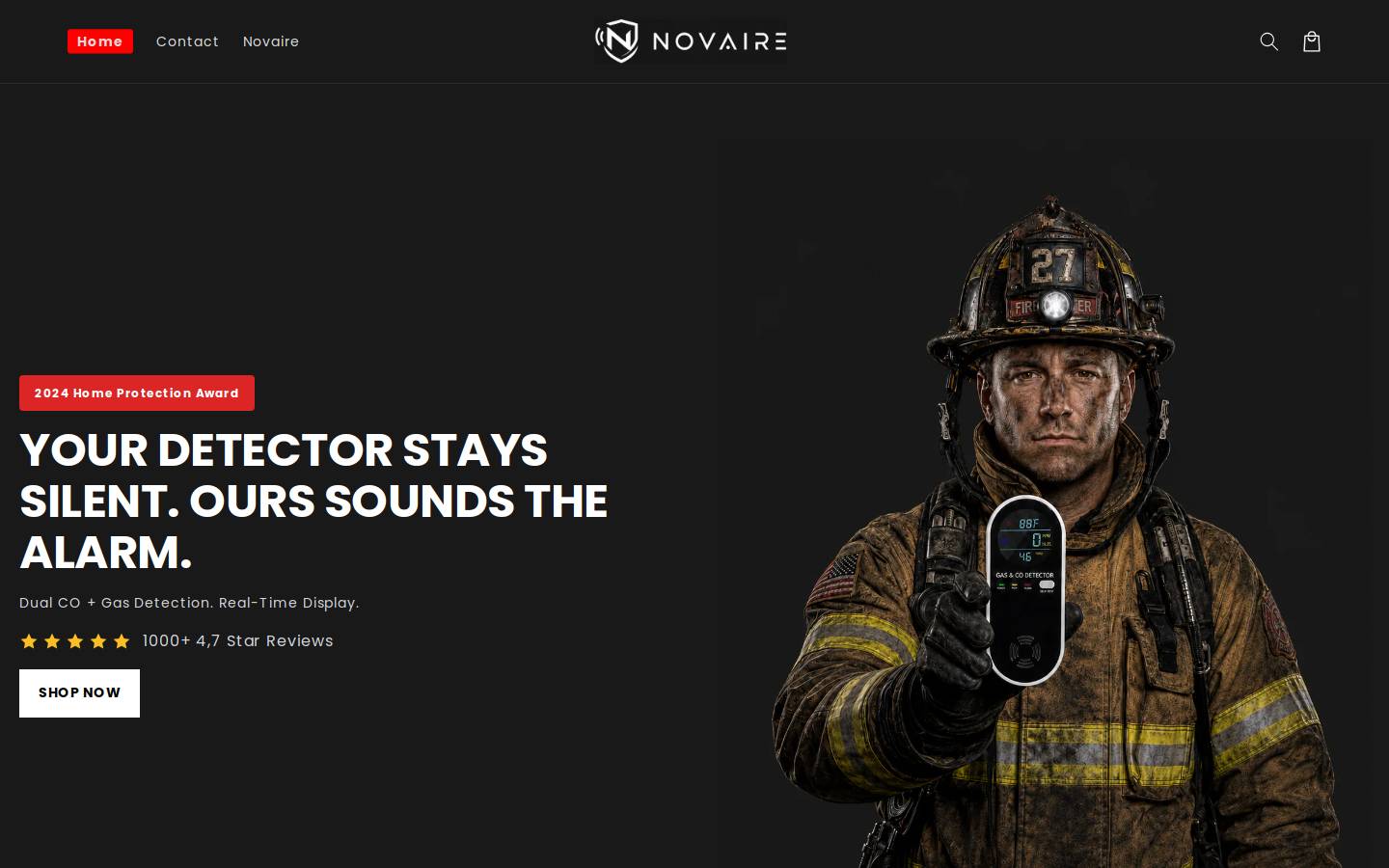 trynovaire.store homepage screenshot
