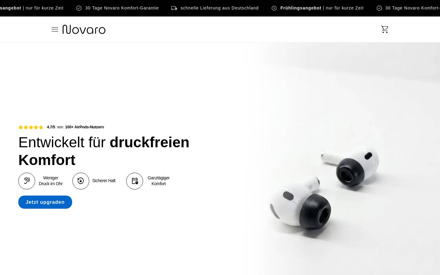 Trynovaro homepage screenshot