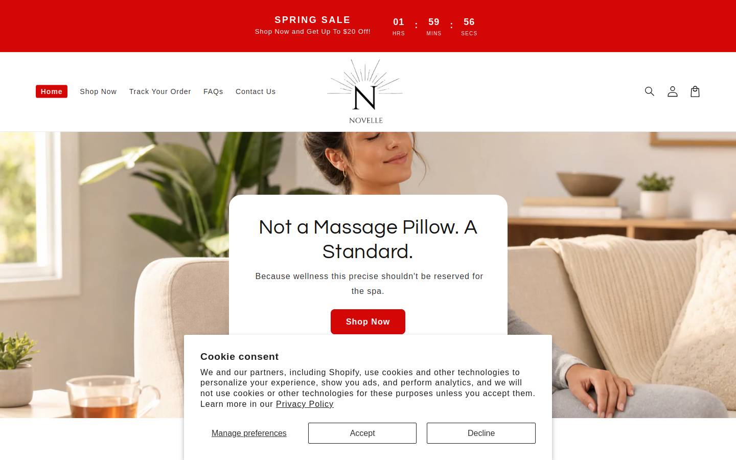 trynovelle.co homepage screenshot