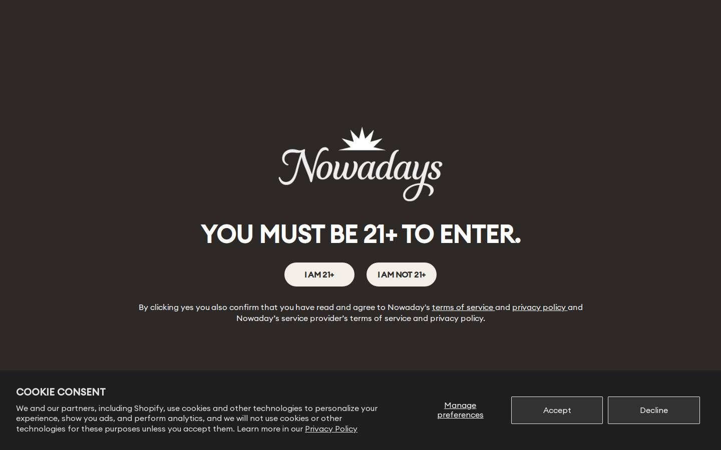 trynowadays.com homepage screenshot