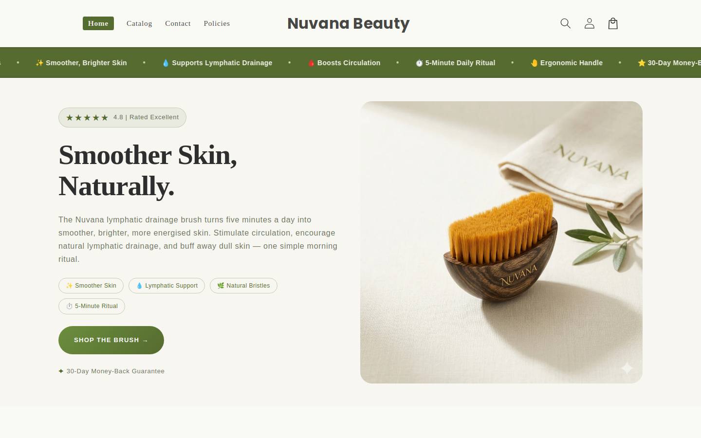 trynuvana.shop homepage screenshot