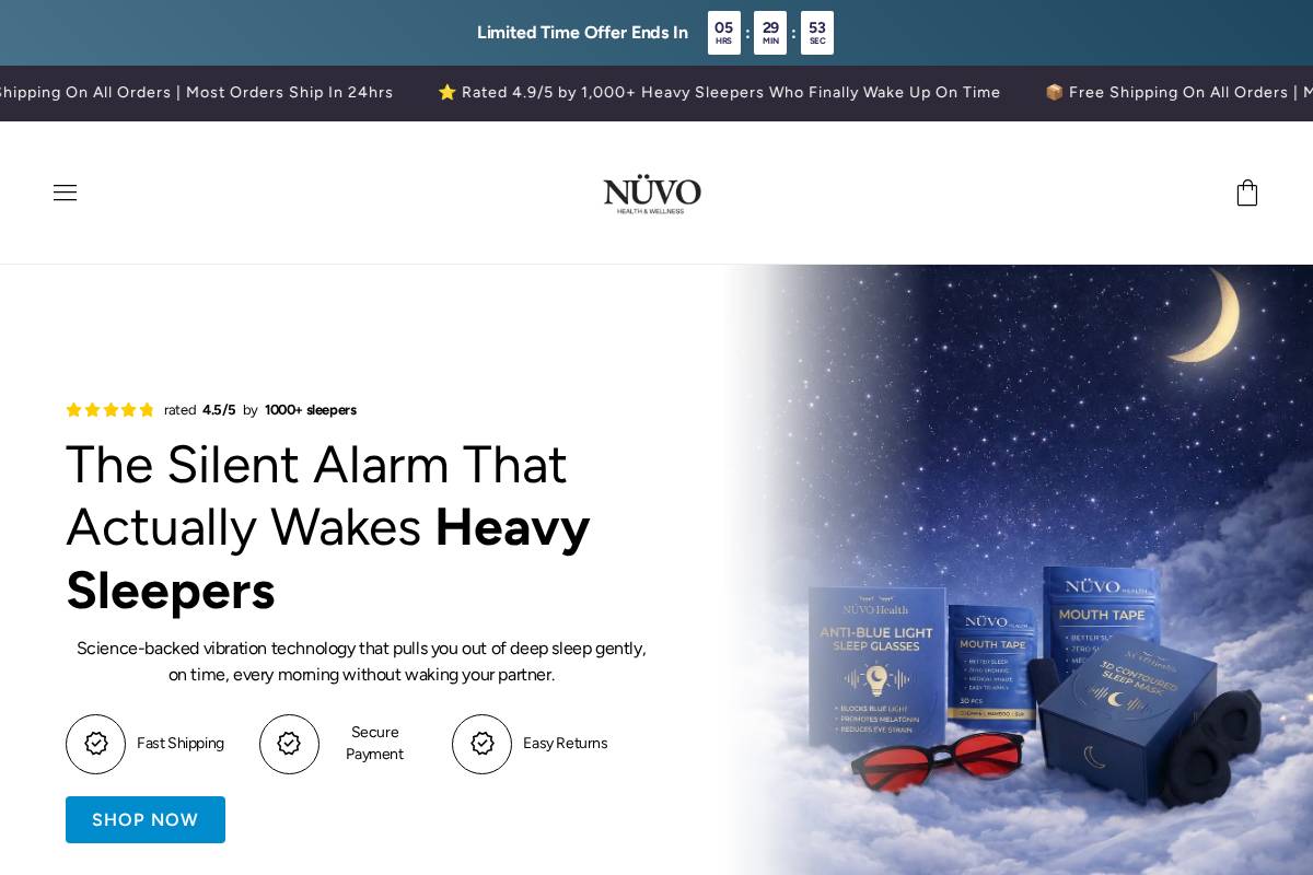 nuvo homepage screenshot