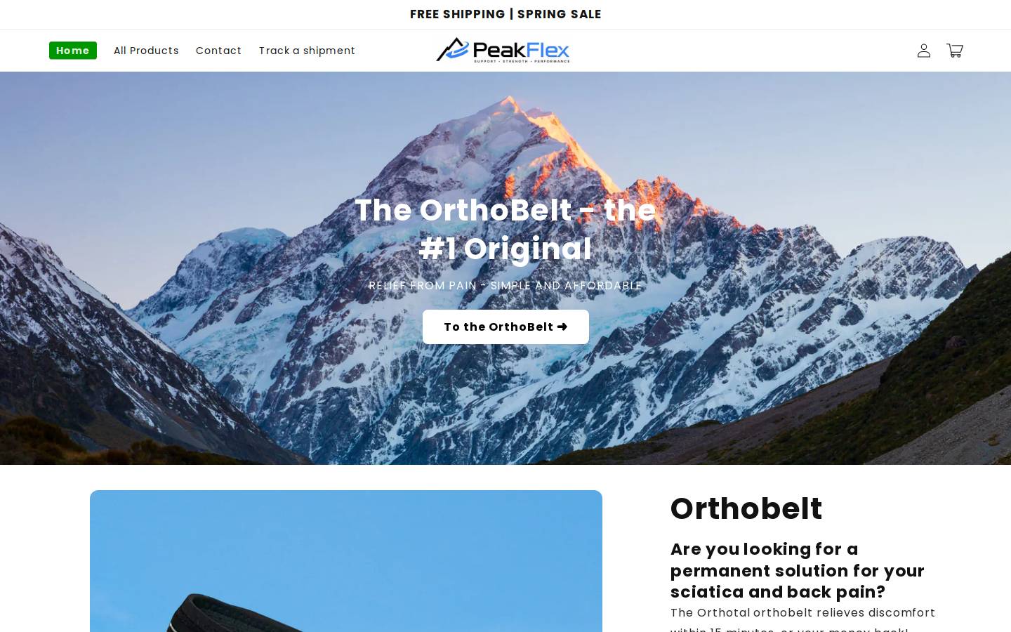 trypeakflex.com homepage screenshot