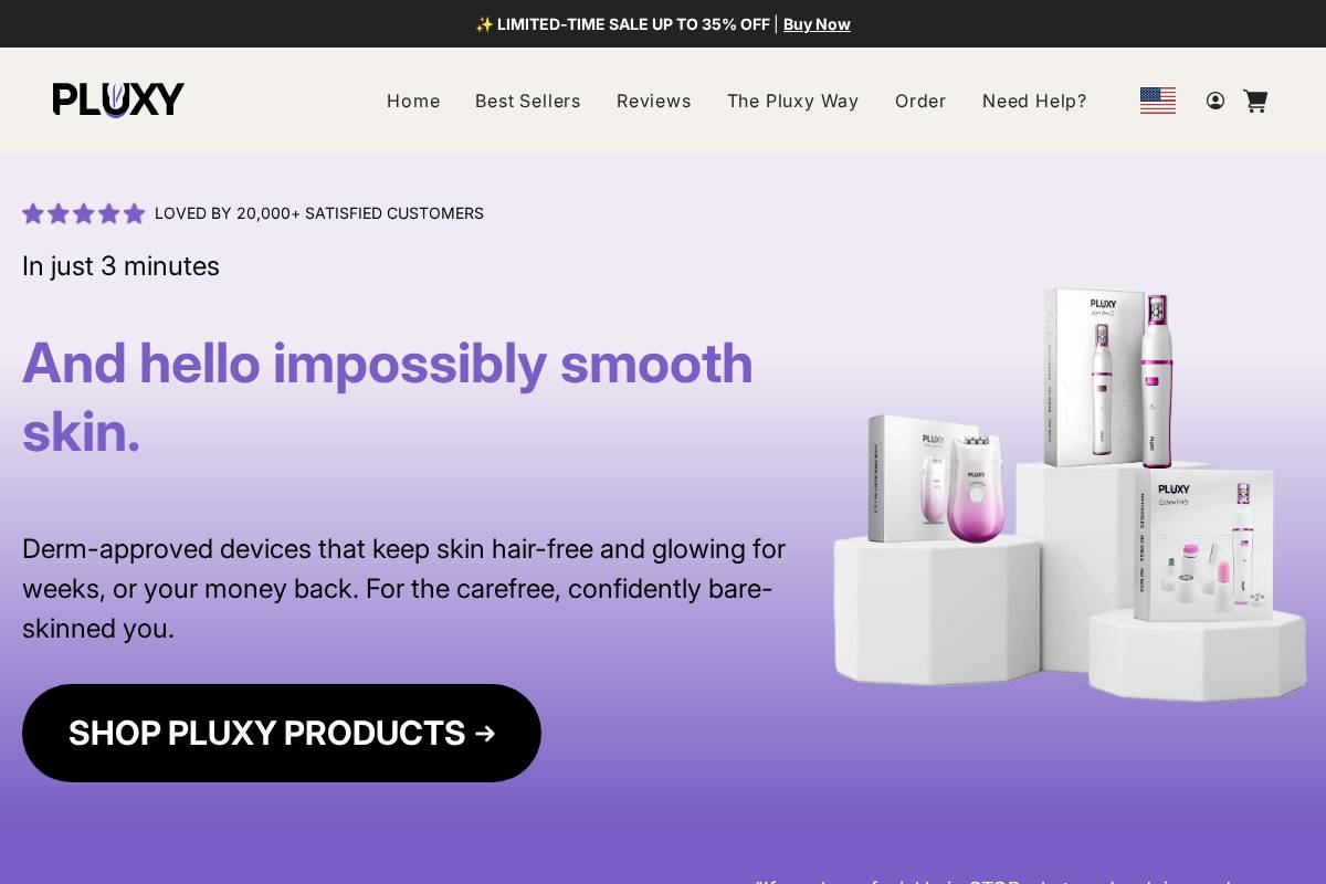 trypluxy.co homepage screenshot