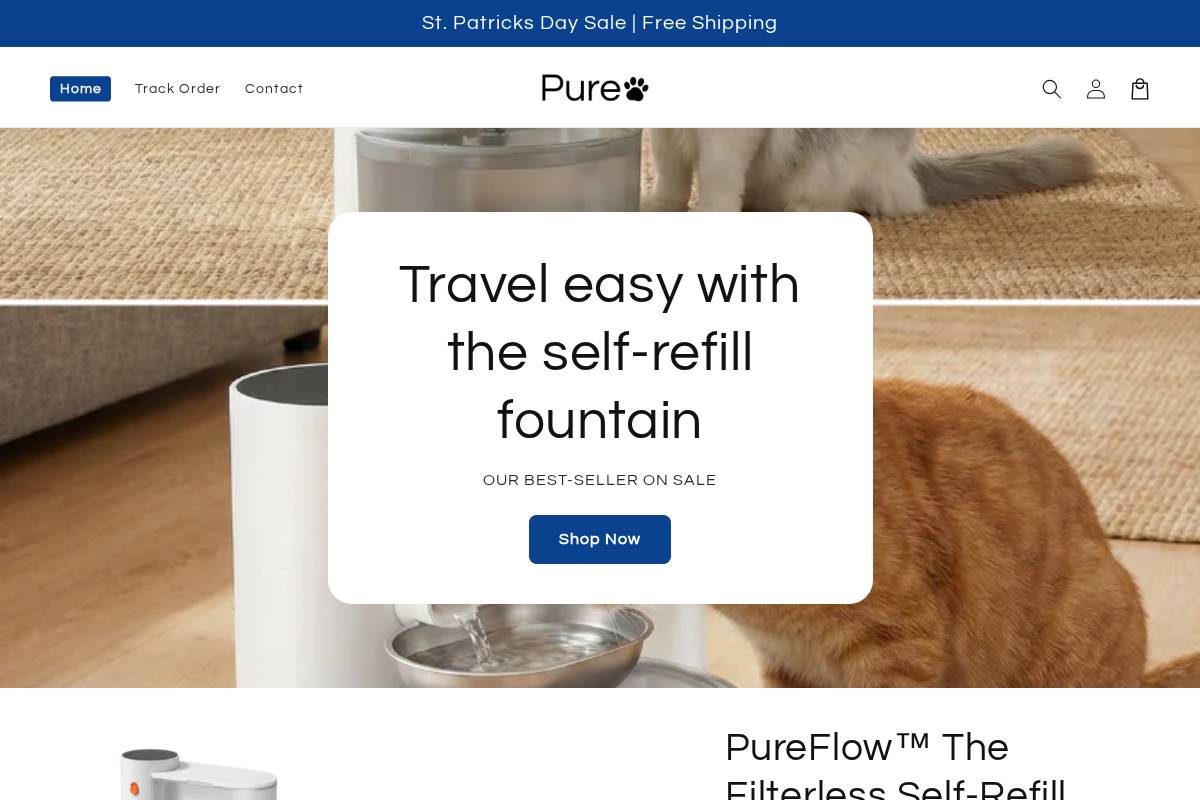Trypure homepage screenshot