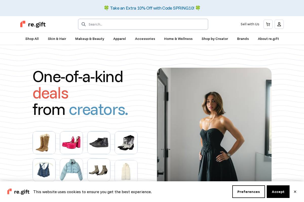 Tryregift homepage screenshot
