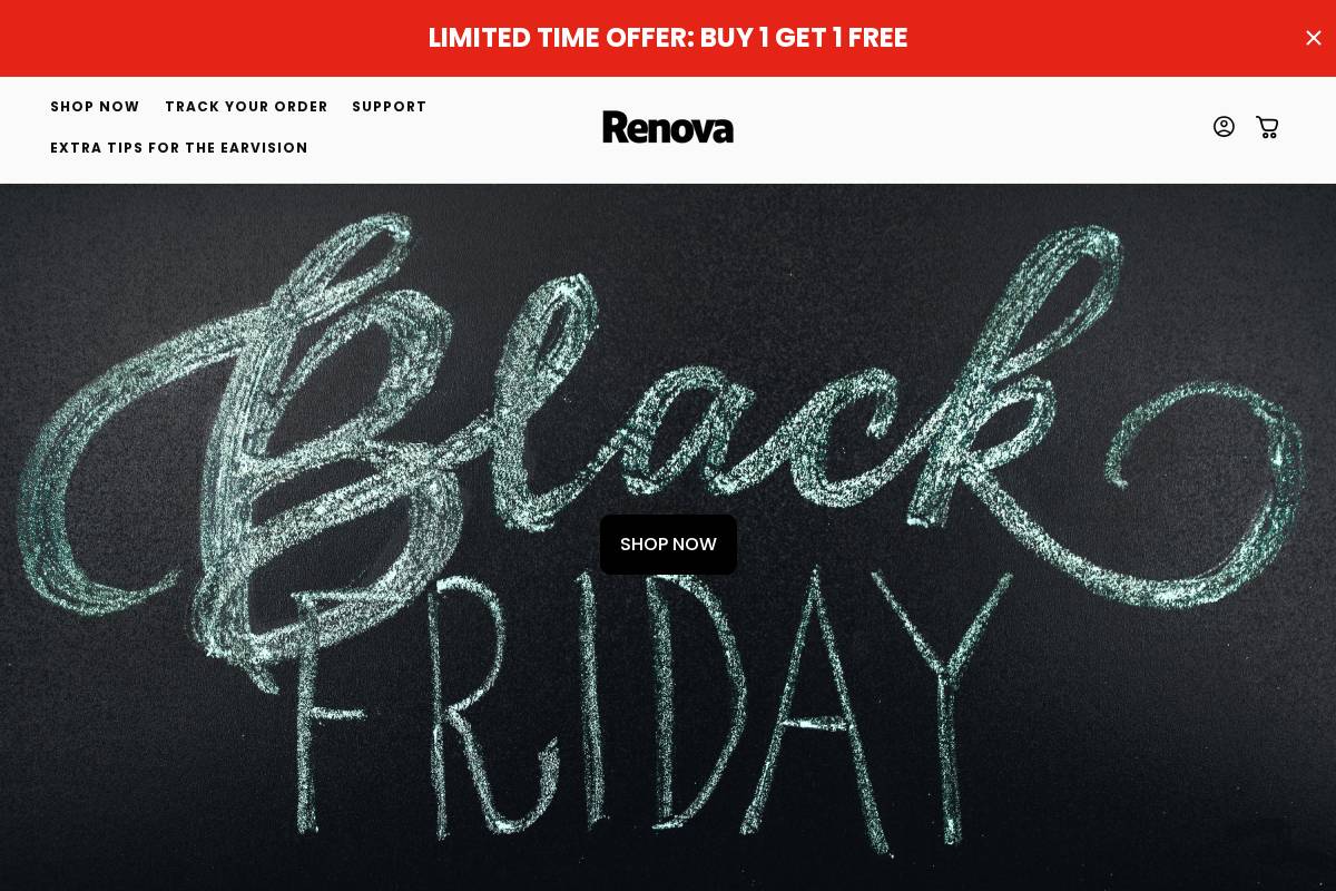 tryrenova.store homepage screenshot