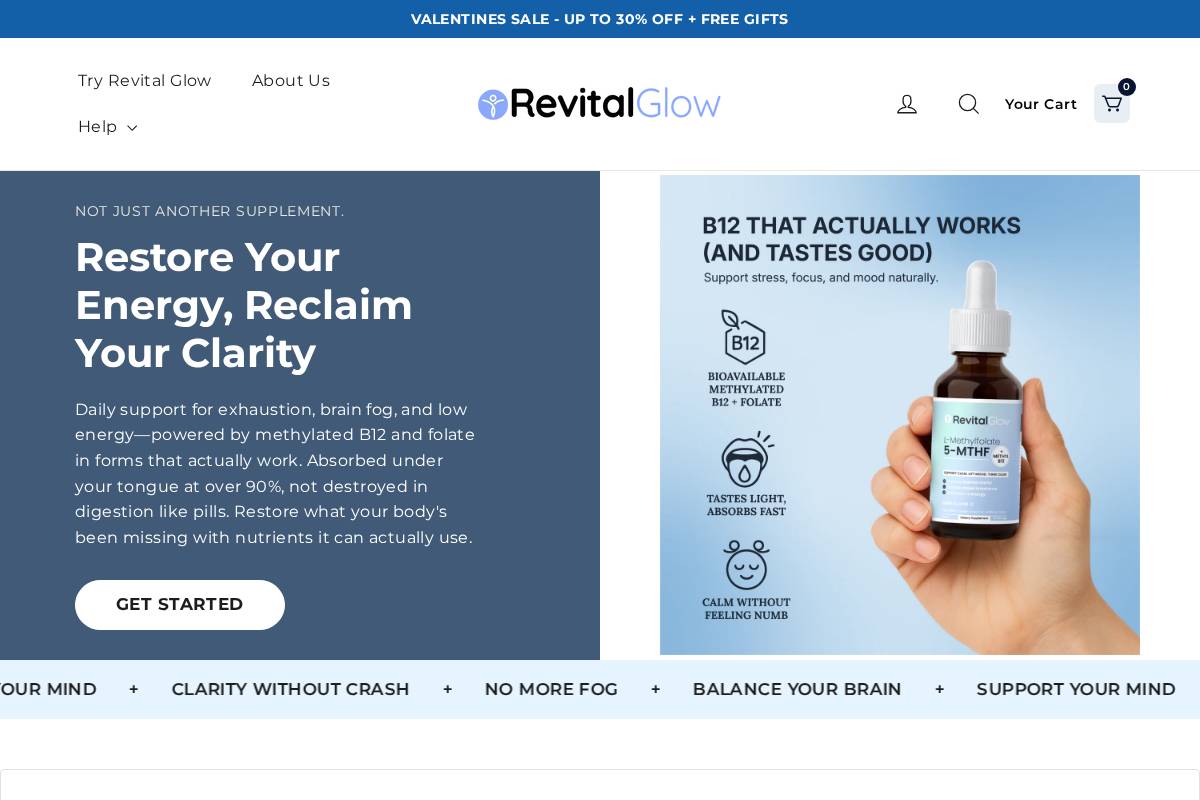 Revital Glow homepage screenshot
