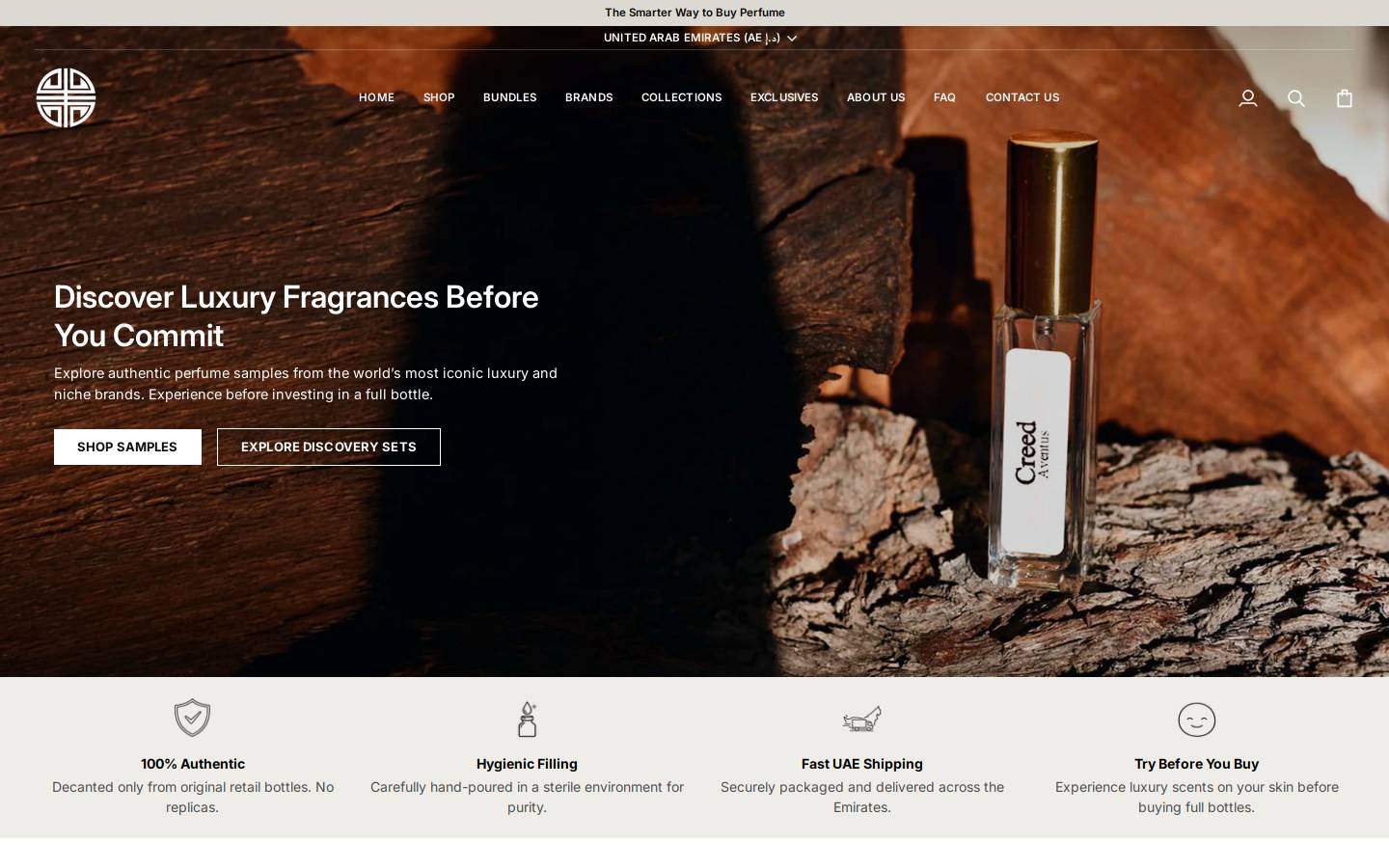 tryscentsae.com homepage screenshot