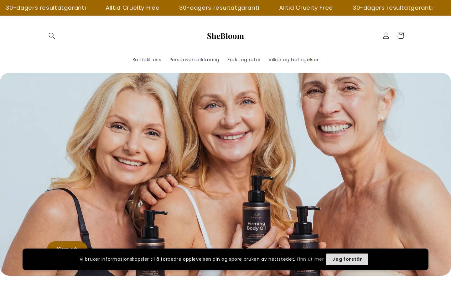 tryshebloom.com homepage screenshot