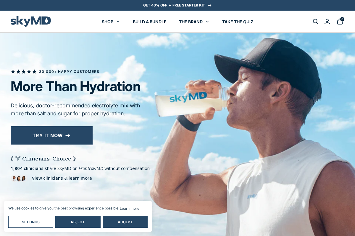 SkyMD homepage screenshot