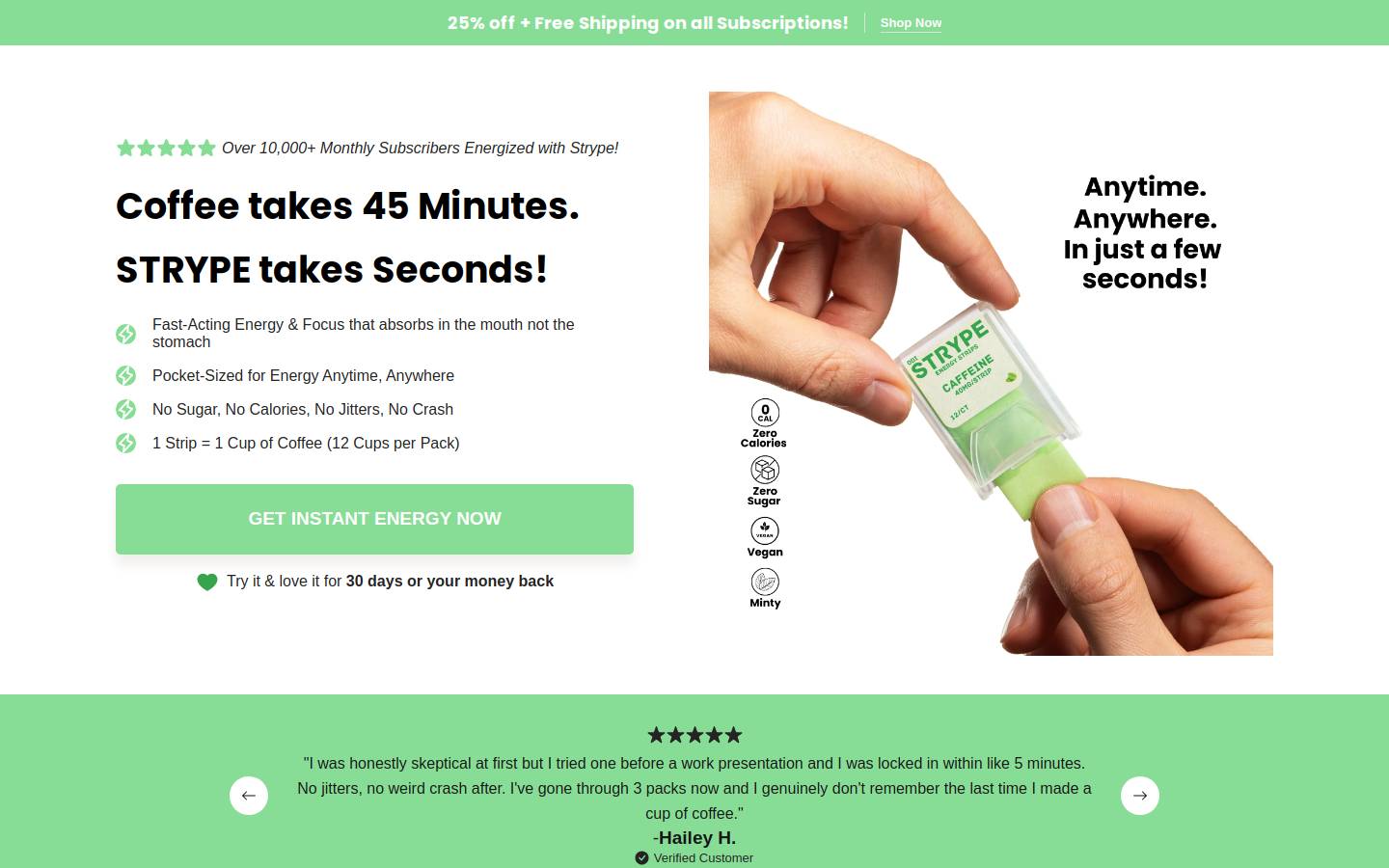 trystrype.com homepage screenshot